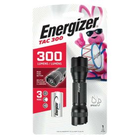 Energizer TAC-300 Tactical LED 300 Lumens Flashlight, with CR123 Lithium Battery